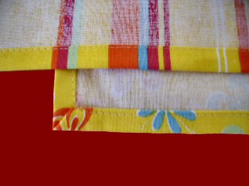 Stoffservietten, Servietten, gelegte Ecken, Detailansicht, N&auml;hservice Aurach