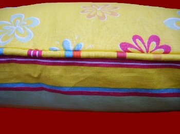 Kederkissen, Kissen mit Keder, Vorderansicht, Detail, N&auml;hservice Aurach