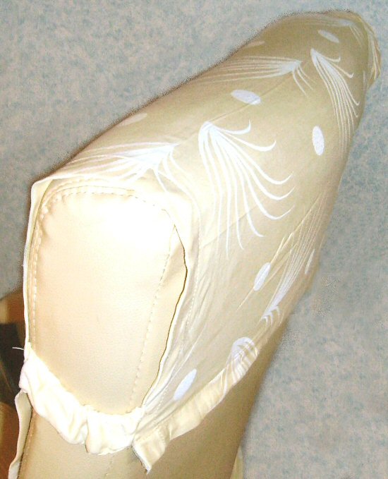 B&uuml;rostuhlbezug Ansicht Kopfteil - N&auml;hservice Aurach