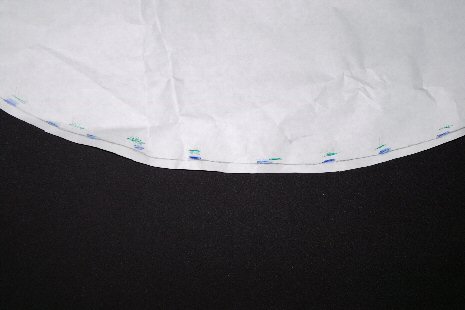 Nahaufnahme der Schablonenkante