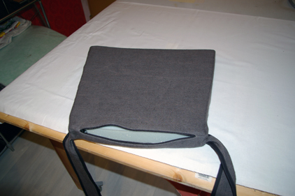 Sitzauflage fertig zum Verschlie&szlig;en beim N&auml;hservice Aurach in Sugenheim - www.naehservice-aurach.de